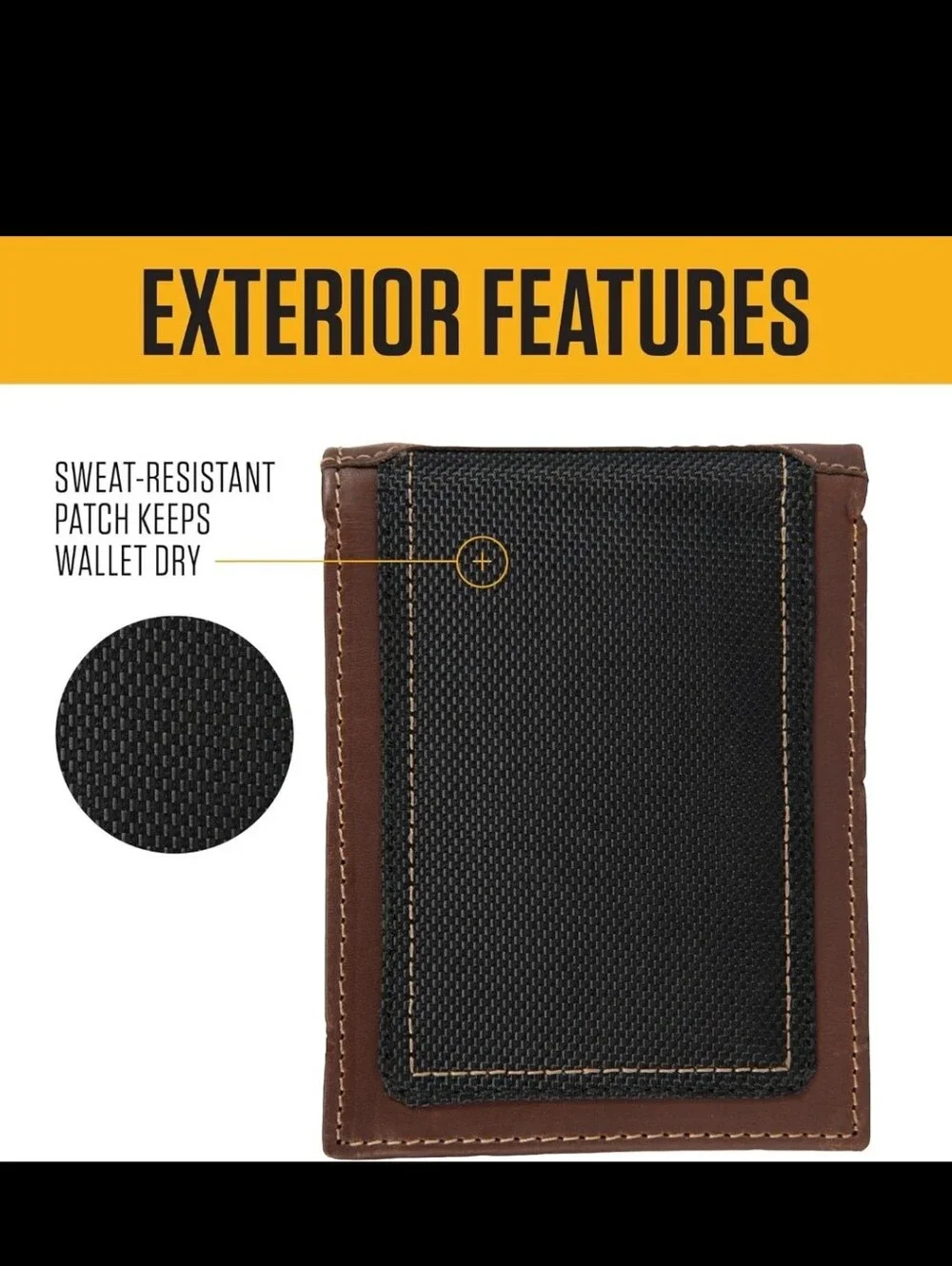 CARHARTT LEATHER TRIPLE-STITCHED PASSCASE WALLET